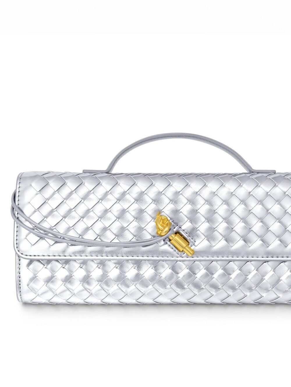 Womens Woven Purse Evening Clutch Leather Handbags Crossbody Bag Glamour